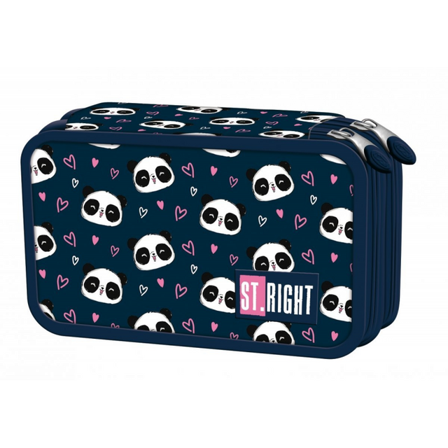 Penar echipat St.Majewski Love Panda, 2 fermoare, bleumarin, 652622