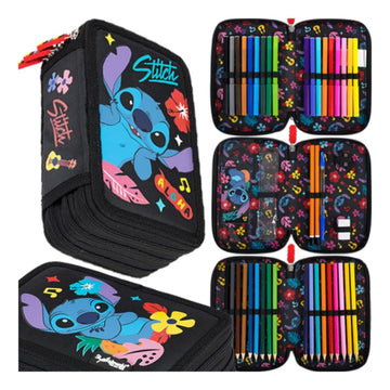 Penar echipat St.Majewski Stitch, 3 fermoare, negru, 679889