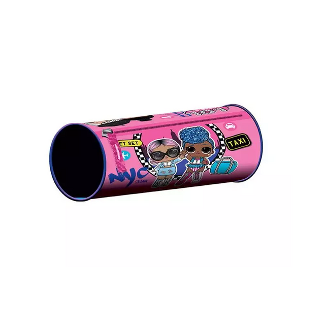 Penar neechipat St.Majewski LOL, 1 fermoar, roz cu negru, cilindric, 645372