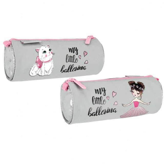 Penar neechipat Starpak My Little Balerina, 1 fermoar, gri cu roz, cilindric, 486128