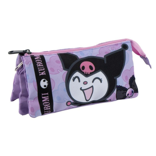 Penar neechipat Cerda Kuromi, 1 fermoar, 3 compartimente, 22.5x11.5x2cm, 631012