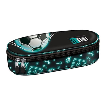 Penar neechipat St.Majewski St.Right Neon Football, 1 fermoar, 1 extensie, negru cu bleu
