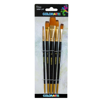 Pensula Colorarte DB20501, varf lat, set 5 bucati