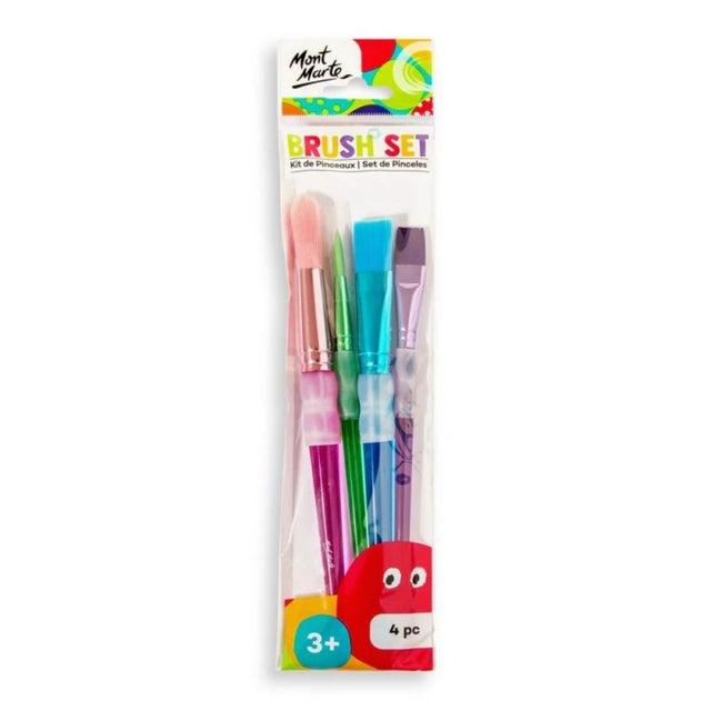 Pensula Mont Marte MMKC0221, diferite varfuri, pentru acuarele, set 4 bucata