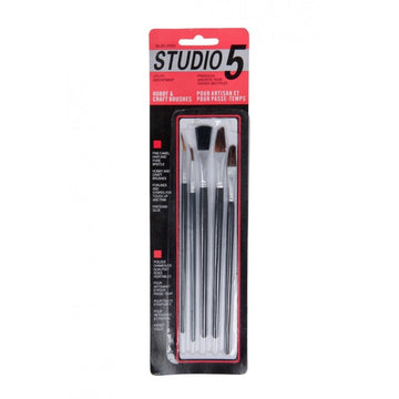 Pensula Cnx Sudio 30505-5, varf rotund, lat, set 5 buc