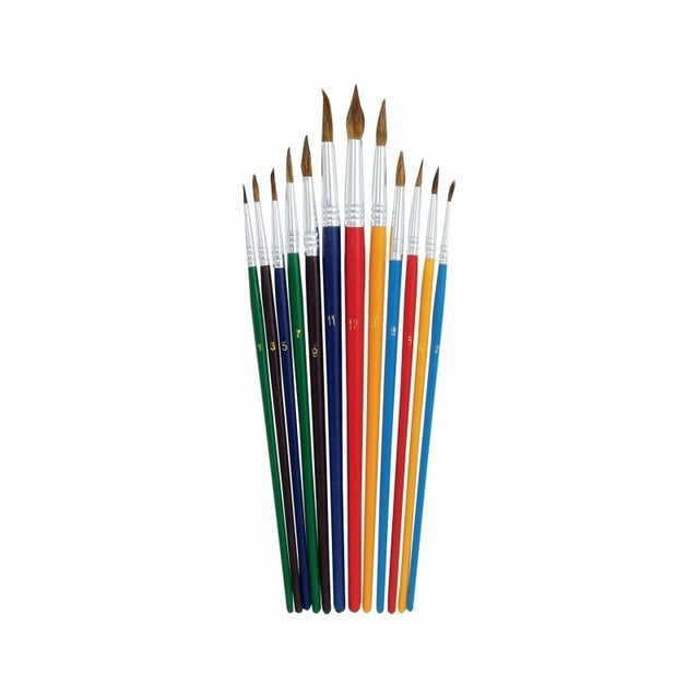 Pensula Grand GR-252, varf subtire, set 12 buc