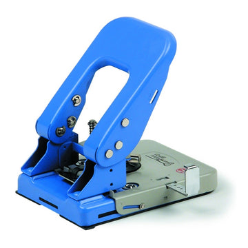Perforator Kangaro BP-01, 30 coli, 2 orificii, aplicare nituri, metalic, albastru/bej, + 100 nituri