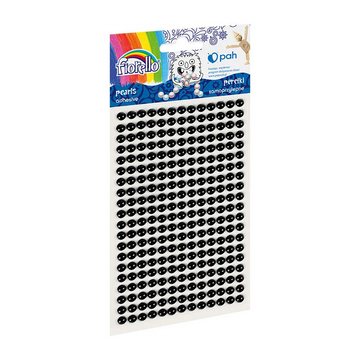 Accesorii creatie - perle plastic, negru, 3mm, set 260 buc, Fiorello, GR-PS162-10 / 170-2576