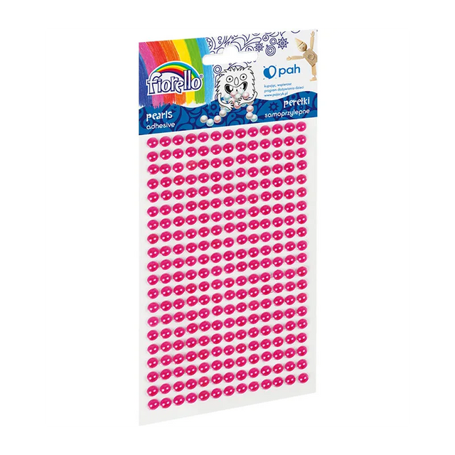 Accesorii creatie - perle plastic, roz, 3mm, set 260 buc, Fiorello, GR-PS162-8 / 170-2580