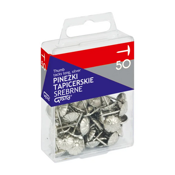 Piuneze (pioneze) tapiterie Grand 110-1483, 15mm, argintii, blister 50 buc