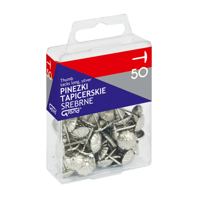 Piuneze (pioneze) tapiterie Grand 110-1483, 15mm, argintii, blister 50 buc
