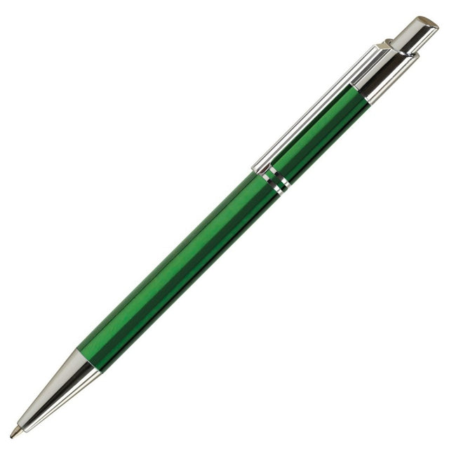 Pix cu bila Office-Cover Tiko, 1.0mm, cu mecanism, pentru personalizare, corp metalic, verde