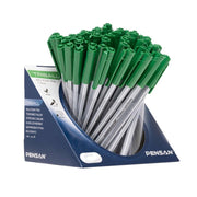 Pix cu bila Pensan Triball, 1.0mm, triunghilar, cu capac, scris verde
