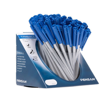 Pix cu bila Pensan Triball, 1.0mm, triunghiular, cu capac, scris albastru