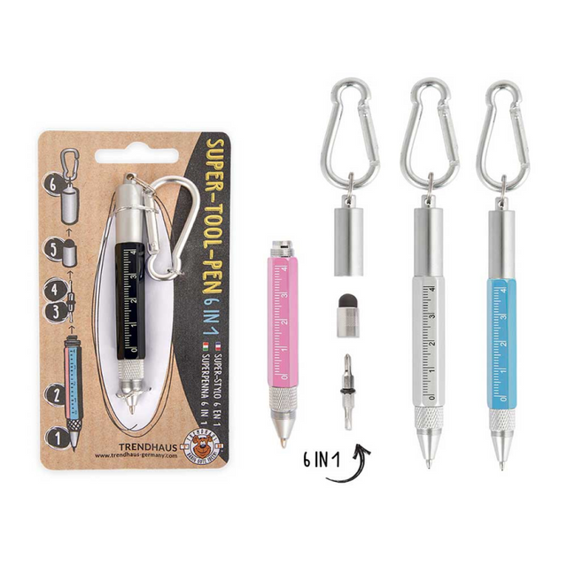Pix cu bila Trendhaus CH29818, 6in1, cu carabina, surubelnita, rigla 4cm, touch, diverse culori