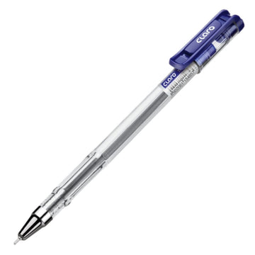 Pix cu gel CLARO Technik CL-3526 / 1862, 0.7mm, cu capac, albastru, clips plastic in culoarea scrisului