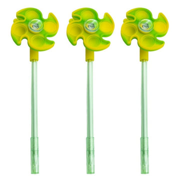 Pix cu gel CNX APF 283, 0.8mm, cu figurina pop-it si spinner, corp diverse culori, scriere albastru