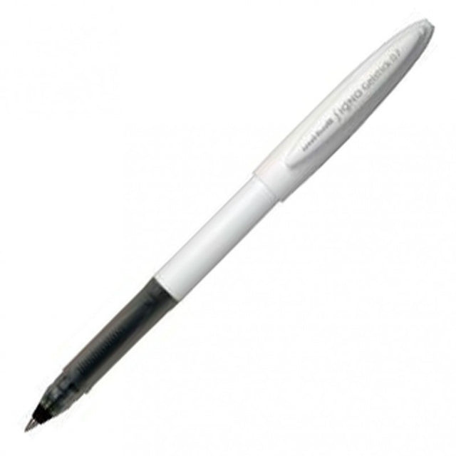 Pix cu gel Uni-ball Signo GelStick UM-170, 0.7mm, cu capac, corp alb, scris negru