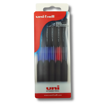 Pix Jetstream Uni-ball SXN-101, 0.7mm, set 5 buc, cu mecanism, corp in culoarea scrisului, grip cauciucat