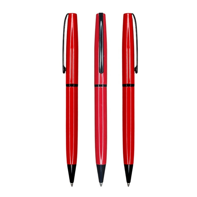 Pix retractabil CNX 998, 1.0mm, metalic, pentru inscriptionat, corp rosu, clips negru