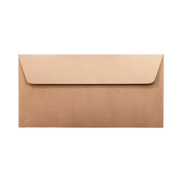 Plic color DL PC12AU, auriu, 120g/mp, 110x220mm, autoadeziv, set 25 buc