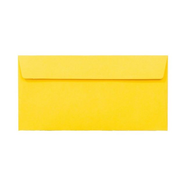 Plic color DL PC12G, galben, 120g/mp, 110x220mm, autoadeziv, set 25 buc