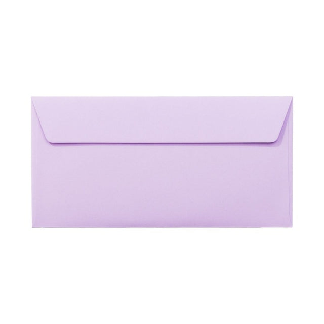 Plic color DL PC12L, lila, 120g/mp, 110x220mm, autoadeziv, set 25 buc