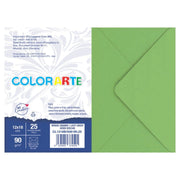 Plic color pentru invitatie Colorarte Fantasia, verde deschis, 90g/mp, 120x180mm, set 25 buc