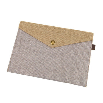 Plic cu capsa magnetica RECSTAP2316, material textil gri, 24x16.5cm