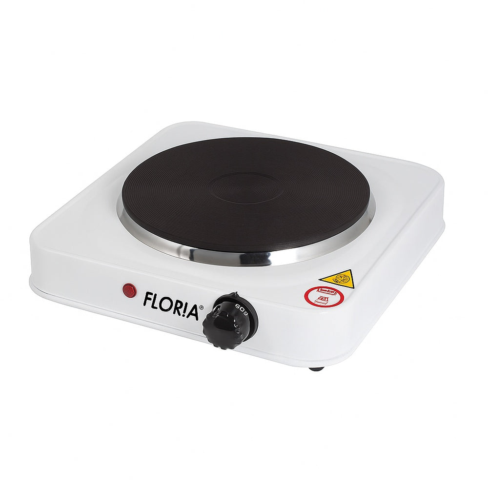 Plita electrica 1000W, Floria ZLN2805, 1 ochi fonta, termostat reglabil, protectie supraincalzire, alba
