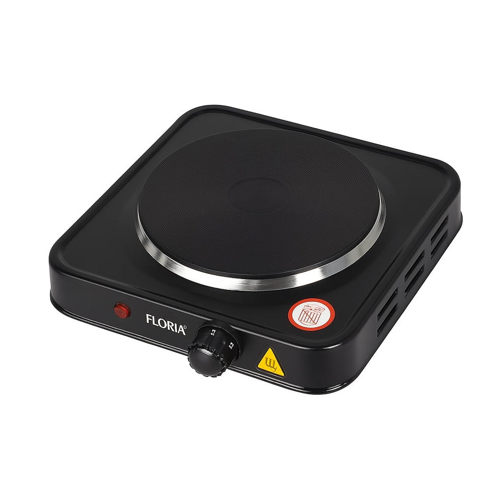 Plita electrica 1500W, Floria ZLN2828, 1 ochi fonta, termostat reglabil, protectie supraincalzire, negru