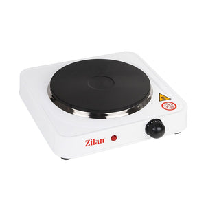 Plita electrica 1500W, Zilan ZLN2173, 1 ochi fonta, 5 trepte de putere, termostat reglabil, protectie supraincalzire, alba