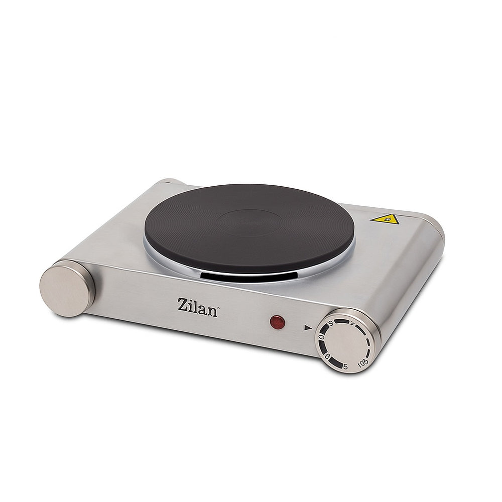 Plita electrica Zilan ZLN0535, 1500W, 1 arzator din fonta, carcasa inox, termostat reglabil, protectie supraincalzire, picioare anti-alunecare