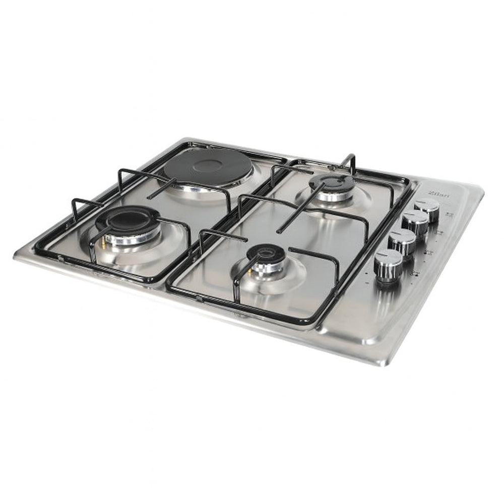 Plita incorporabila 3 gaz + 1 electric ZILAN, inox, aprindere electrica, conversie LPG, ZLN1918, inox