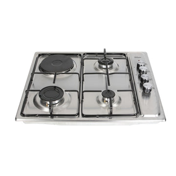 Plita incorporabila Zilan ZLN-1918, inox, 3 gaz + 1 electric, GPL/gaz natural, 58x50 cm, aprindere electrica