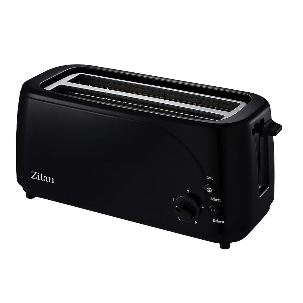 Prajitor de paine dublu Zilan ZLN2713 – 1400W, 4 felii, 5 nivele de rumenire, functii multiple, negru