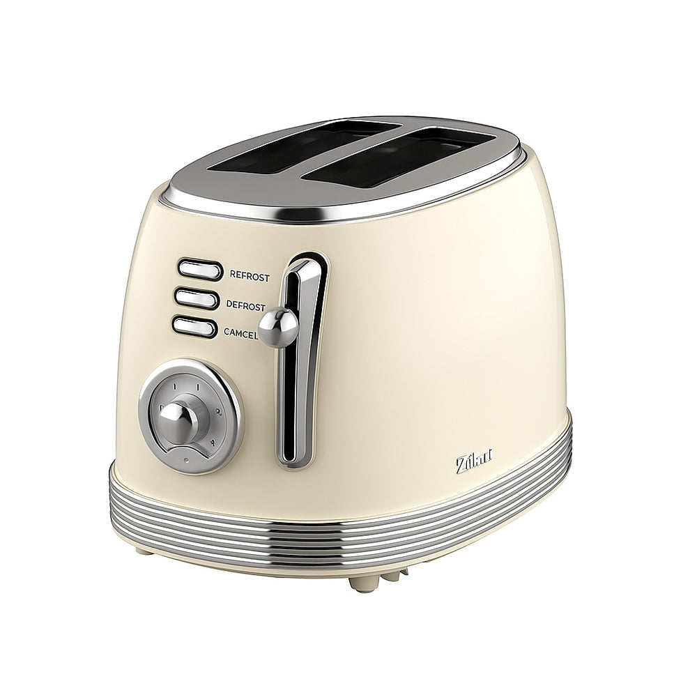 Prajitor de paine Retro Zilan ZLN1191, 850W, 2 felii, 6 trepte de rumenire, functie dezghetare, reincalzire si stop, tavita firimituri