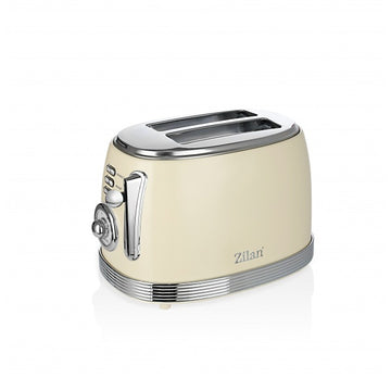 Prajitor de paine Retro Zilan ZLN1191, 850W, 2 felii, 6 trepte de rumenire, functie dezghetare, reincalzire si stop, tavita firimituri