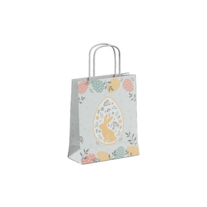 Punga cadou Colorarte 30651, B5, 18x22x8cm, 90g/mp, motive Paste, manere din hartie rasucita