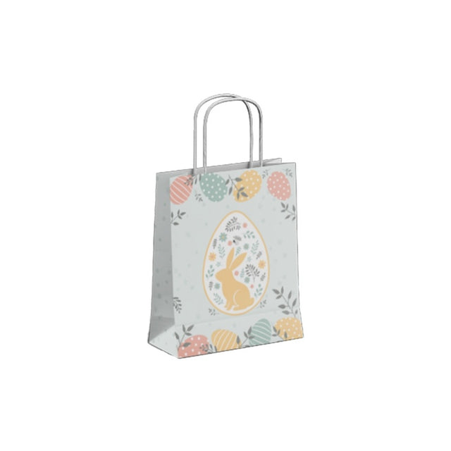 Punga cadou Colorarte 30651, B5, 18x22x8cm, 90g/mp, motive Paste, manere din hartie rasucita