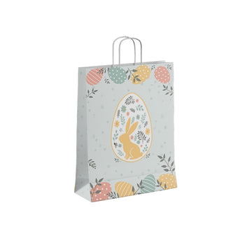 Punga cadou Colorarte 30654, A3, 32x41x12cm, 90g/mp, motive Paste, manere din hartie rasucita