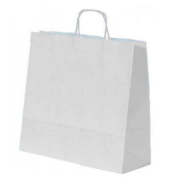 Punga cadou Colorarte 93924, 45x48x17cm, 100g/mp, alba, manere din hartie rasucita