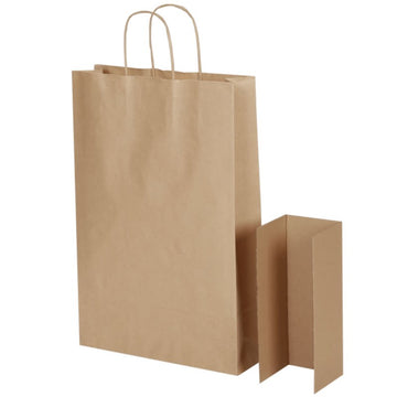 Punga cadou Colorarte 93935, B4, 26x35x12cm, kraft, manere din hartie rasucita