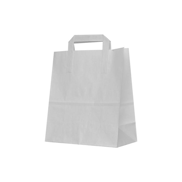 Punga hartie Colorarte 50940, 18x9x22cm, 70g/mp, alba, manere din banda hartie, pentru catering