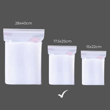 Punga zip OFFICE-COVER, 17.5x25cm, 10 microni, plastic transparent, set 100 buc