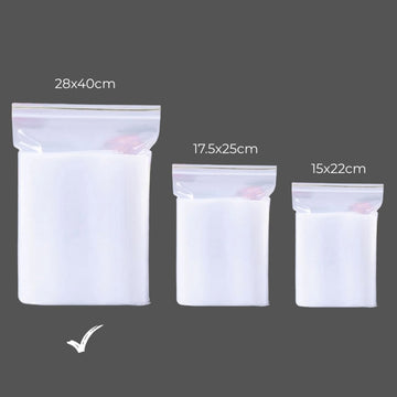 Punga zip OFFICE-COVER, 28x40cm, 10 microni, plastic transparent, set 100 buc