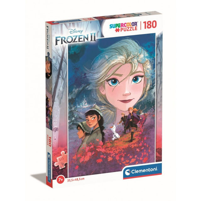 Puzzle carton 180 piese Clementoni Supercolor - Frozen, 29768 / 452621, 7+ ani