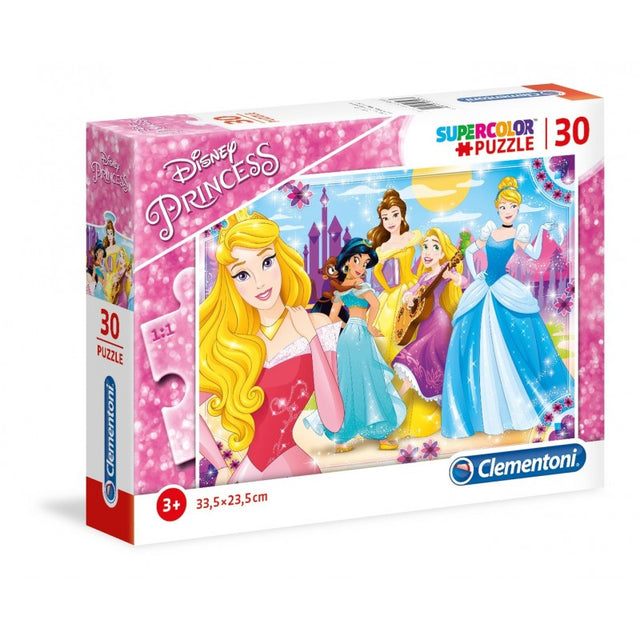Puzzle carton 30 piese Clementoni Supercolor - Disney Princess, 8503, 3+ ani