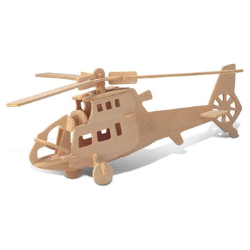 Puzzle lemn 3D - Elicopter, 2 foi, Colorarte, HR103/P007-2/ZZL11/A-01
