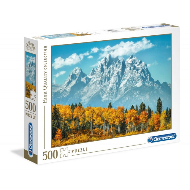 Puzzle carton 500 piese Clementoni Muntele Grand Teton toamna, 35034 / 395581, 10+ ani